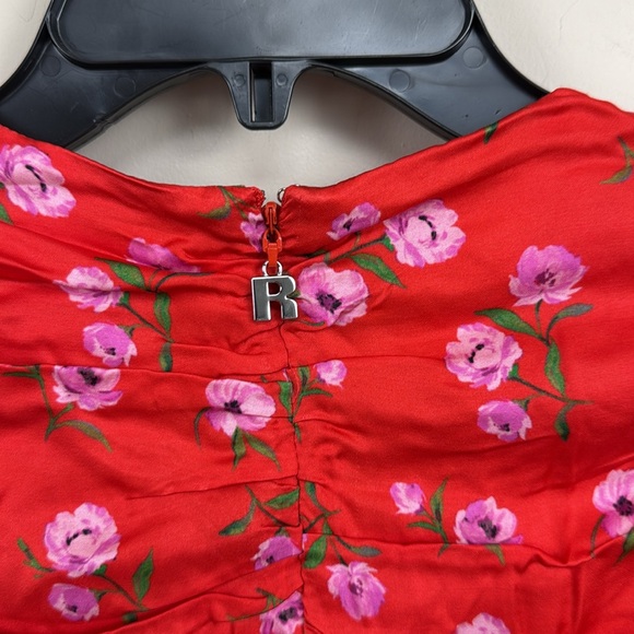 NEW ROTATE Floral Printed Mini Ruffle Dress 6 - Picture 11 of 16